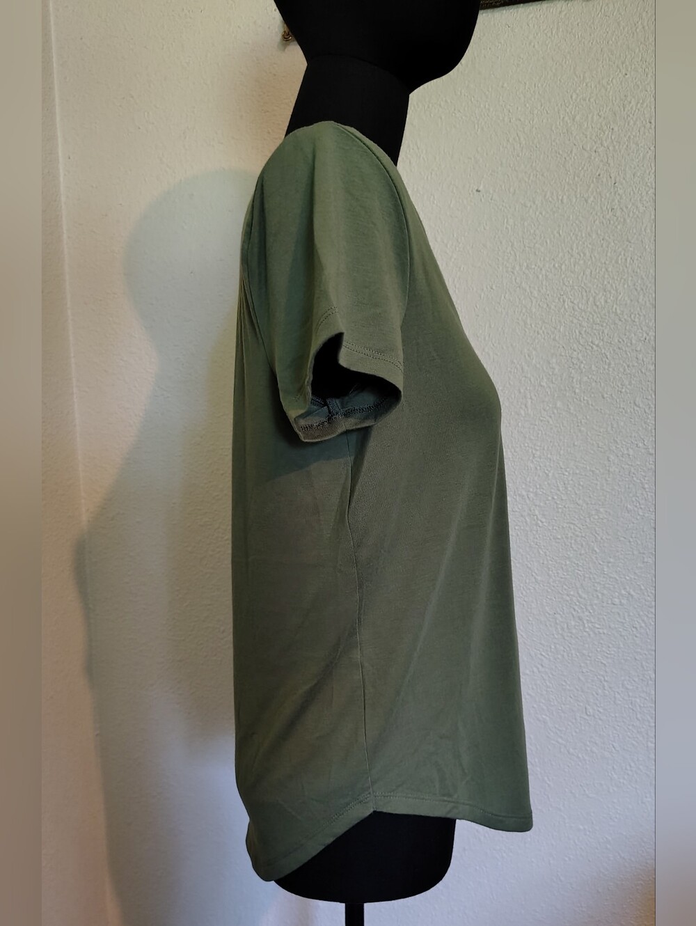 SO Goods For Life 3-Pack Scoop & V Neck Tops Blue, Light Blue, Olive Women Small - Picture 12 of 13